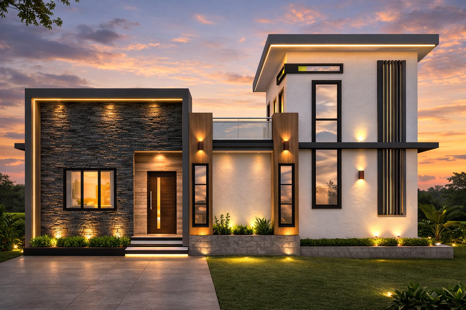 Stone Wood House